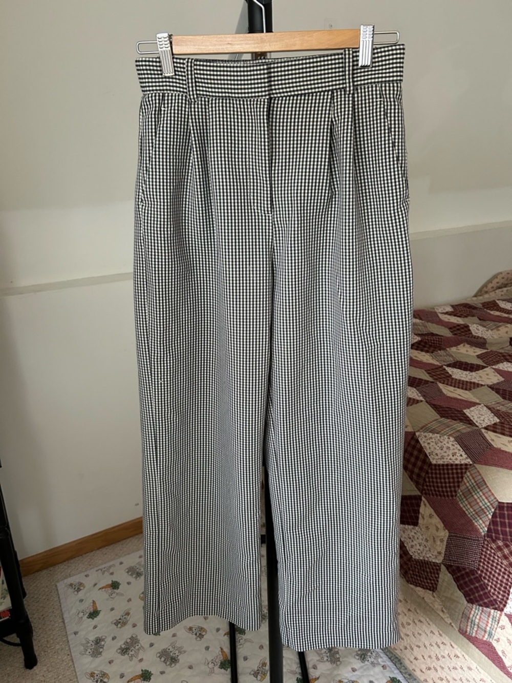 Abercrombie & Fitch Sloane Tailored Pant Gingham Plaid 27 Short